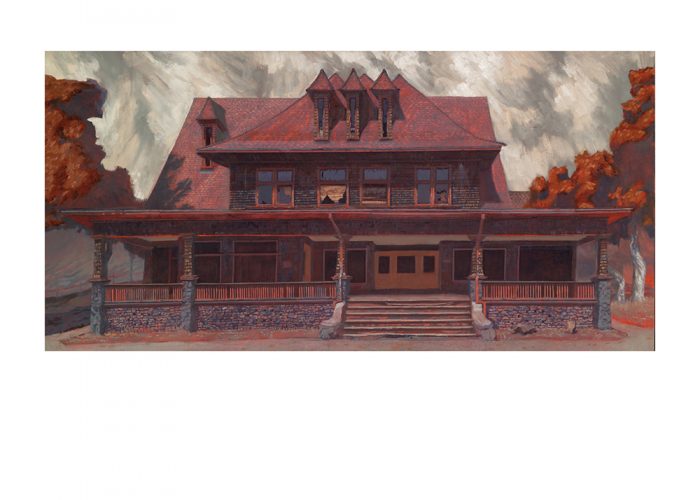 Griffin House - AVAILABLE - oil on linen 24"x48" © 2006 Robert C. Schick