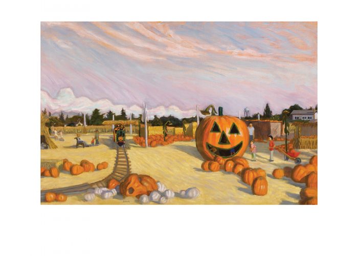 The Great Pumpkin at Grant Farm - SOLD - oil on linen 24"x36" © 1999 Robert C. Schick